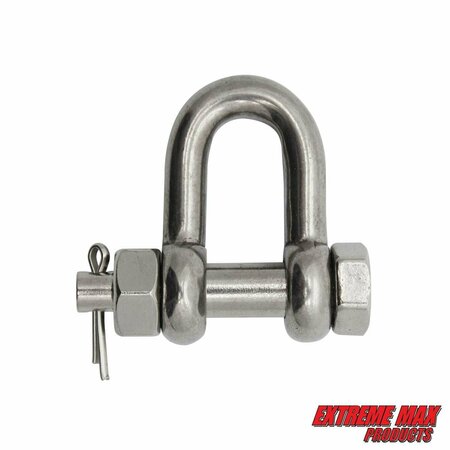 EXTREME MAX Extreme Max 3006.8345 BoatTector Stainless Steel Bolt-Type Chain Shackle - 3/8" 3006.8345